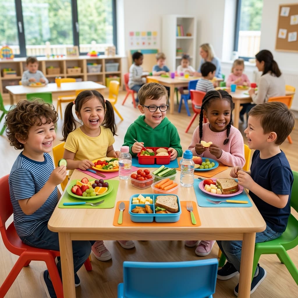 Makan siang bersama di sekolah